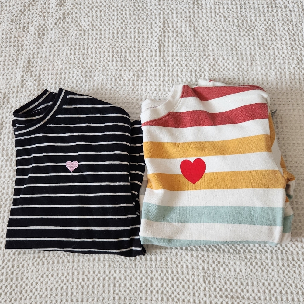 Womens Set Of 2 Heart Sweatshirts